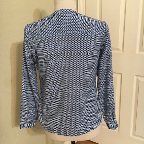 Talbots Petites Long Sleeve Button Up Front Tie Accent Blouse - Sz SP - Picture 3 of 8